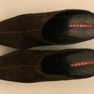 Prada Suede Wedge - Brown 9 M